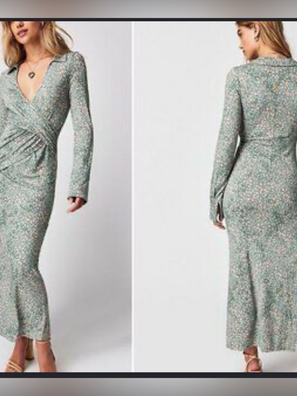 FP: mint flower maxi